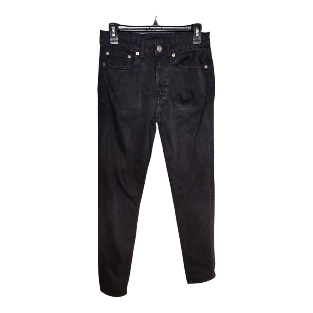 American‎ Eagle Jeggings Womens 28 Black Wash Flex Stretch Denim Slim Pants